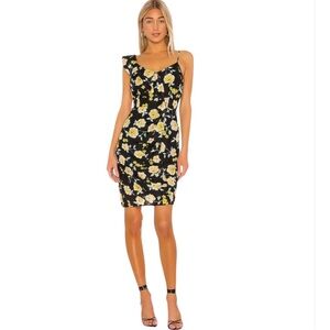 Cupcakes And Cashmere Ariadne Slub Chiffon Asymmetric Dress Cascade Ruff…